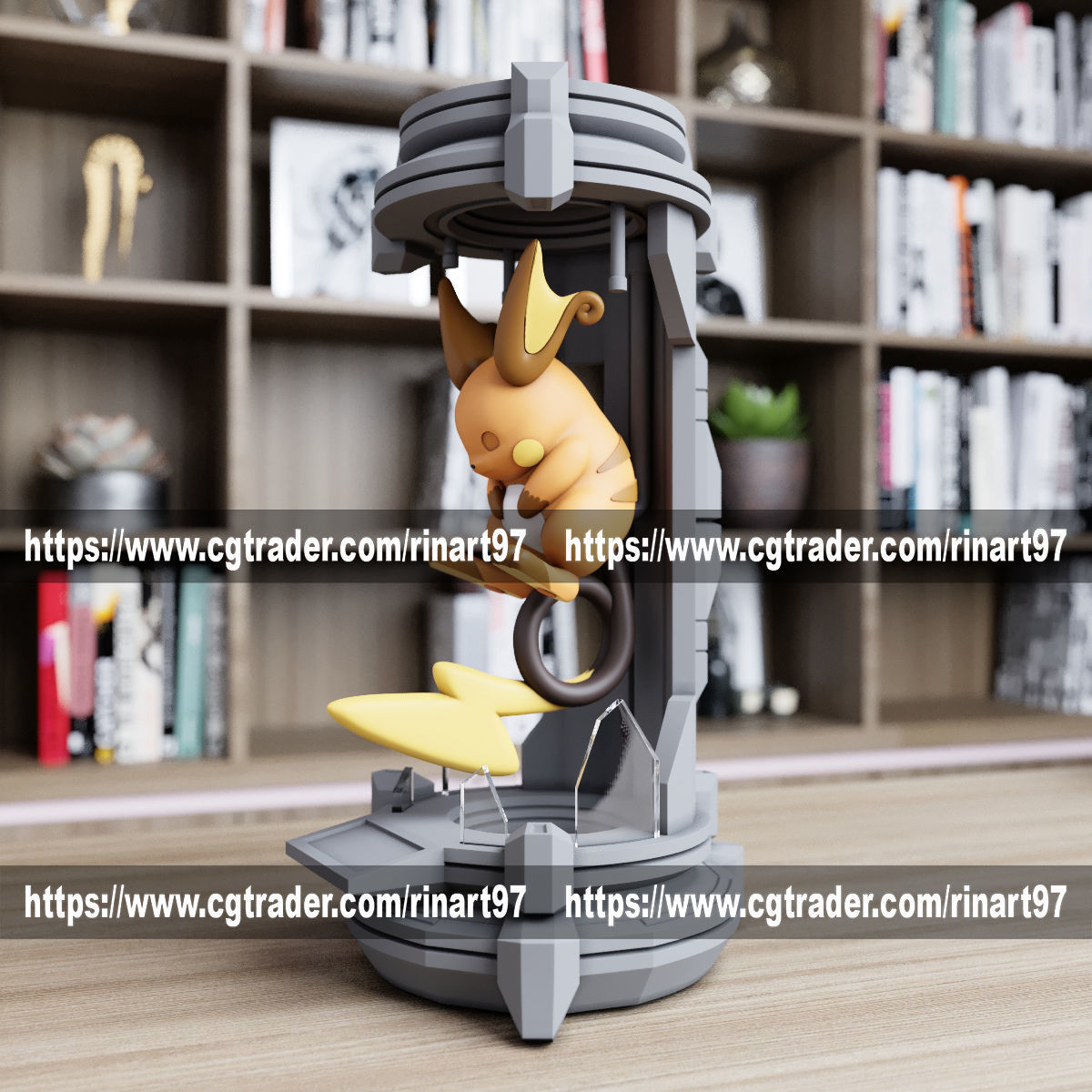 Raichu in the lab from pokemon 3D print model_6