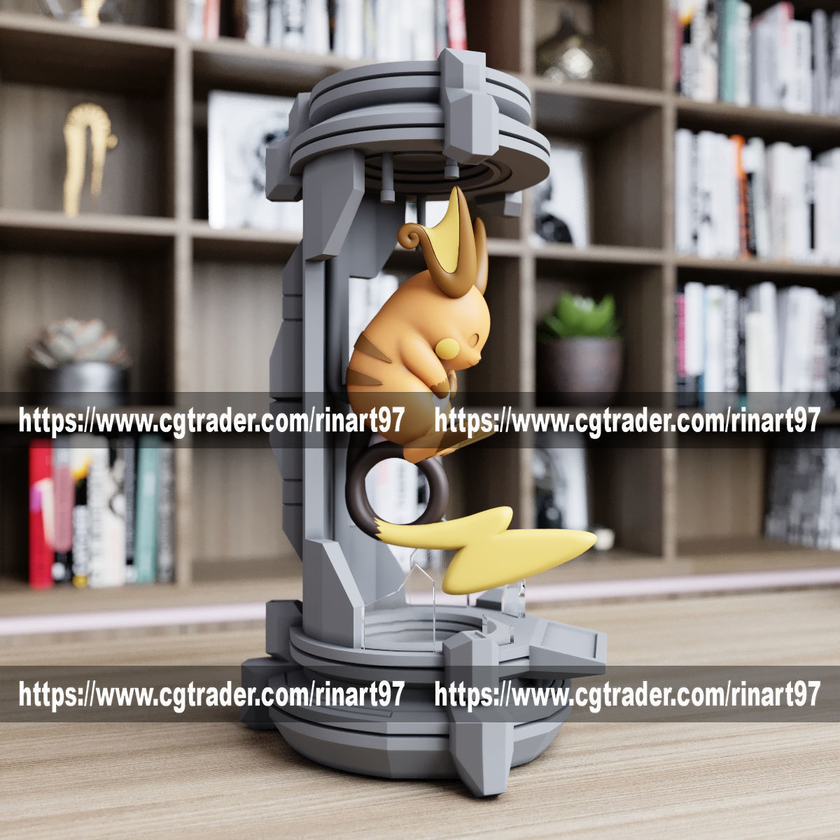 Raichu in the lab from pokemon 3D print model_3