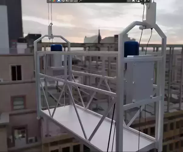 motorized elevator for scaffolding