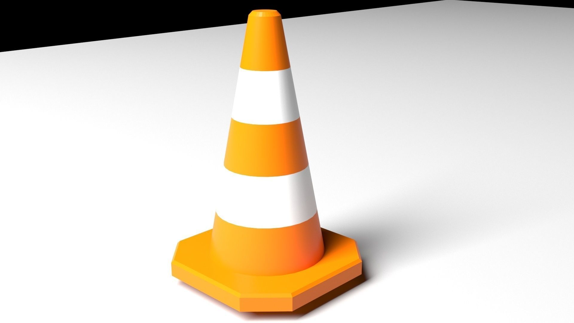 Traffic Cone 3D model_2
