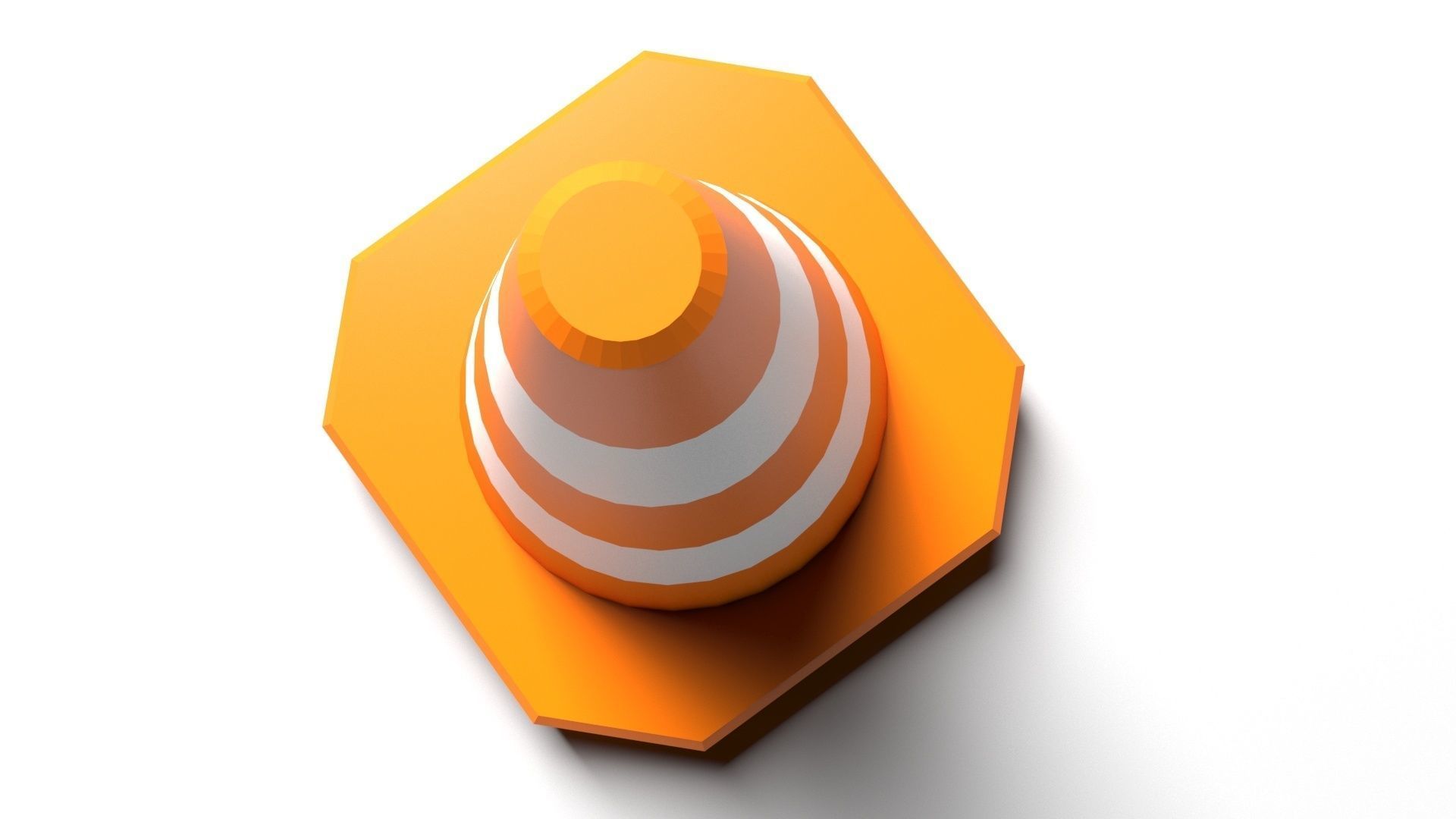 Traffic Cone 3D model_3