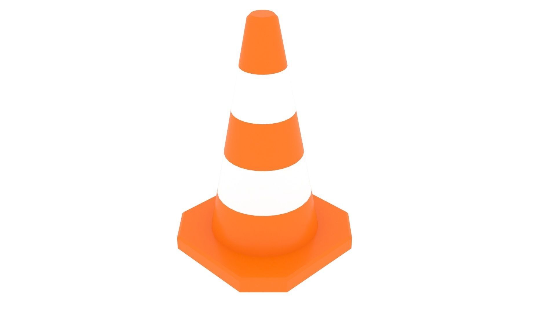 Traffic Cone 3D model_5