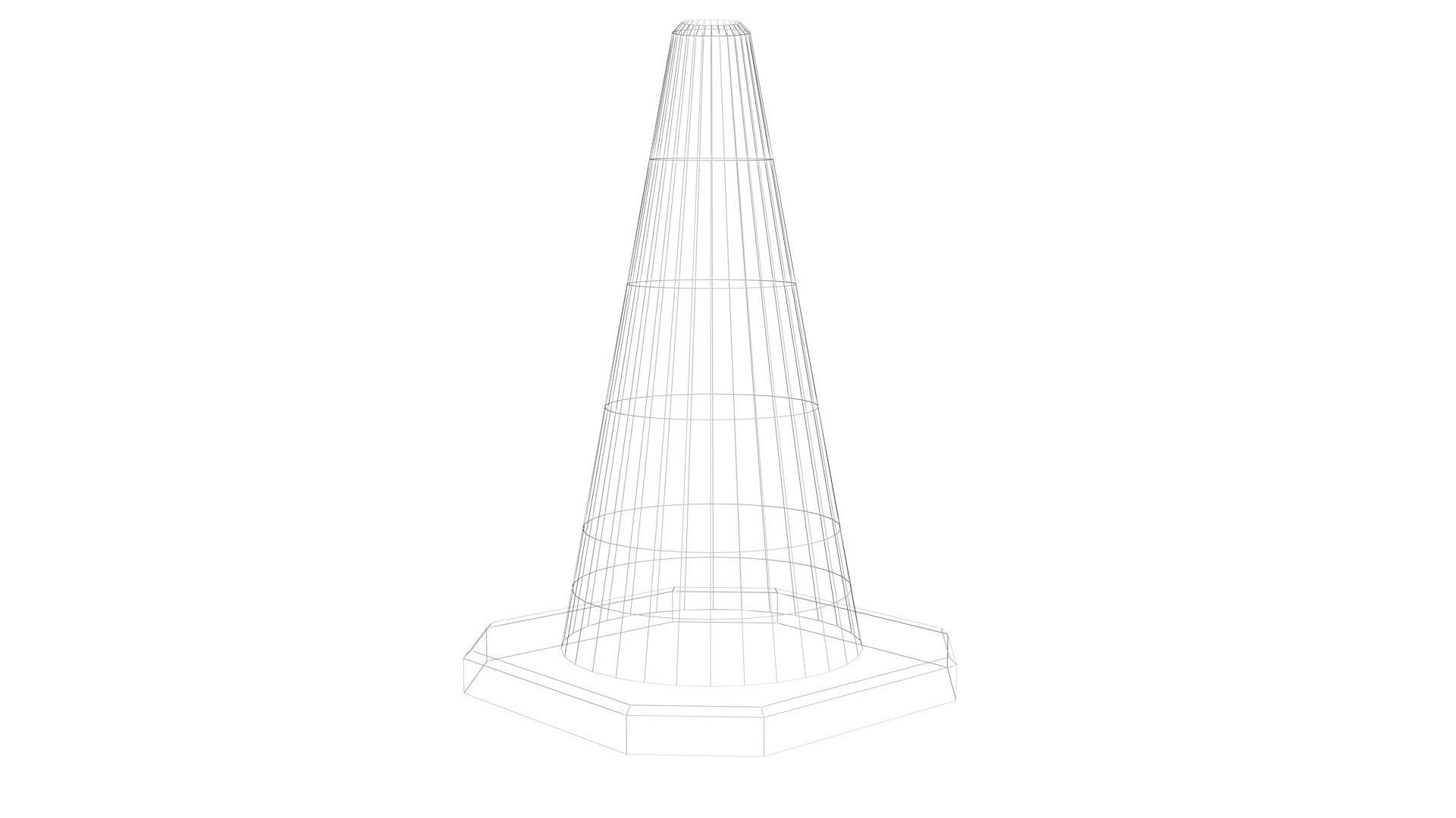 Traffic Cone 3D model_16
