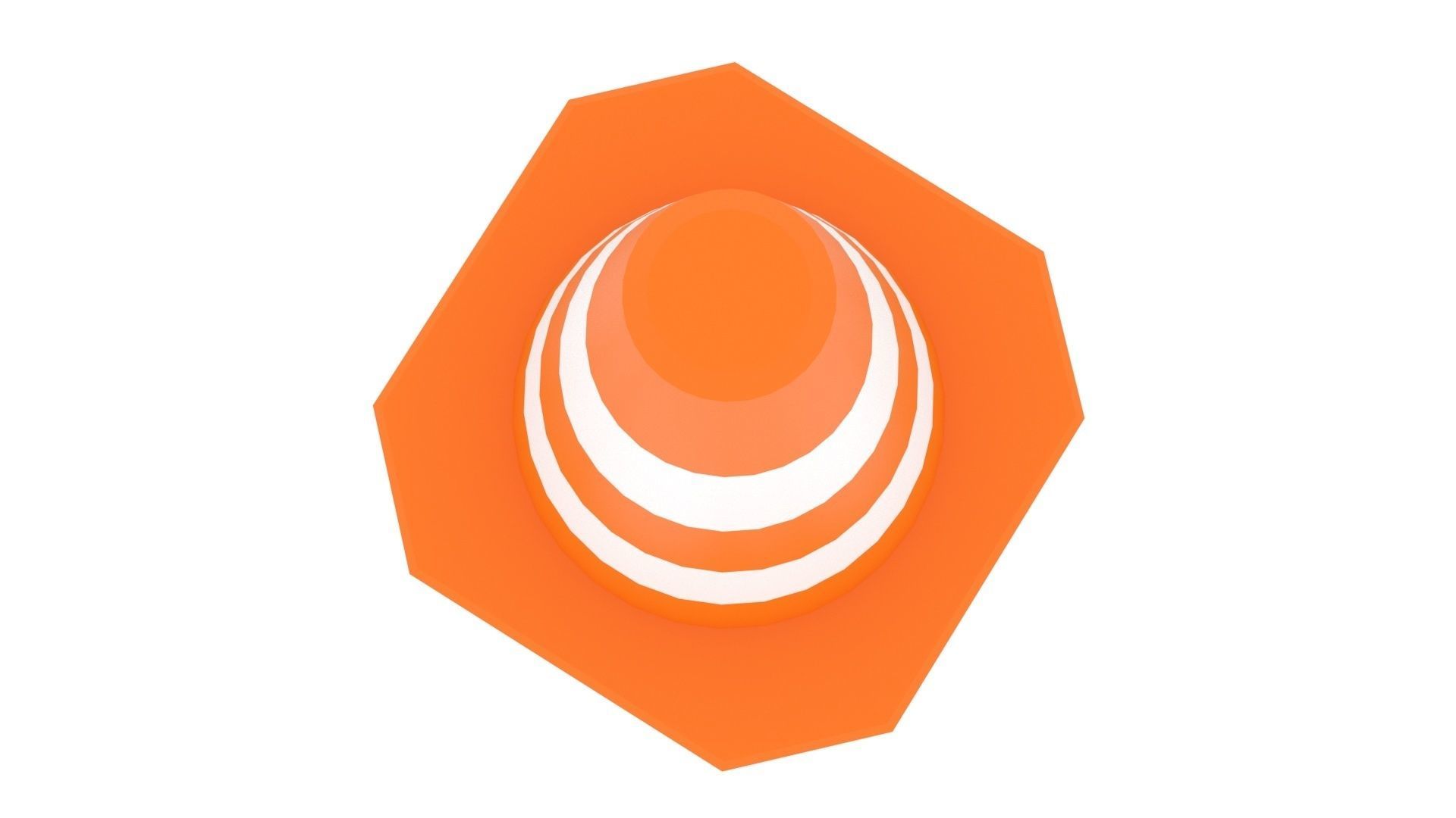 Traffic Cone 3D model_6