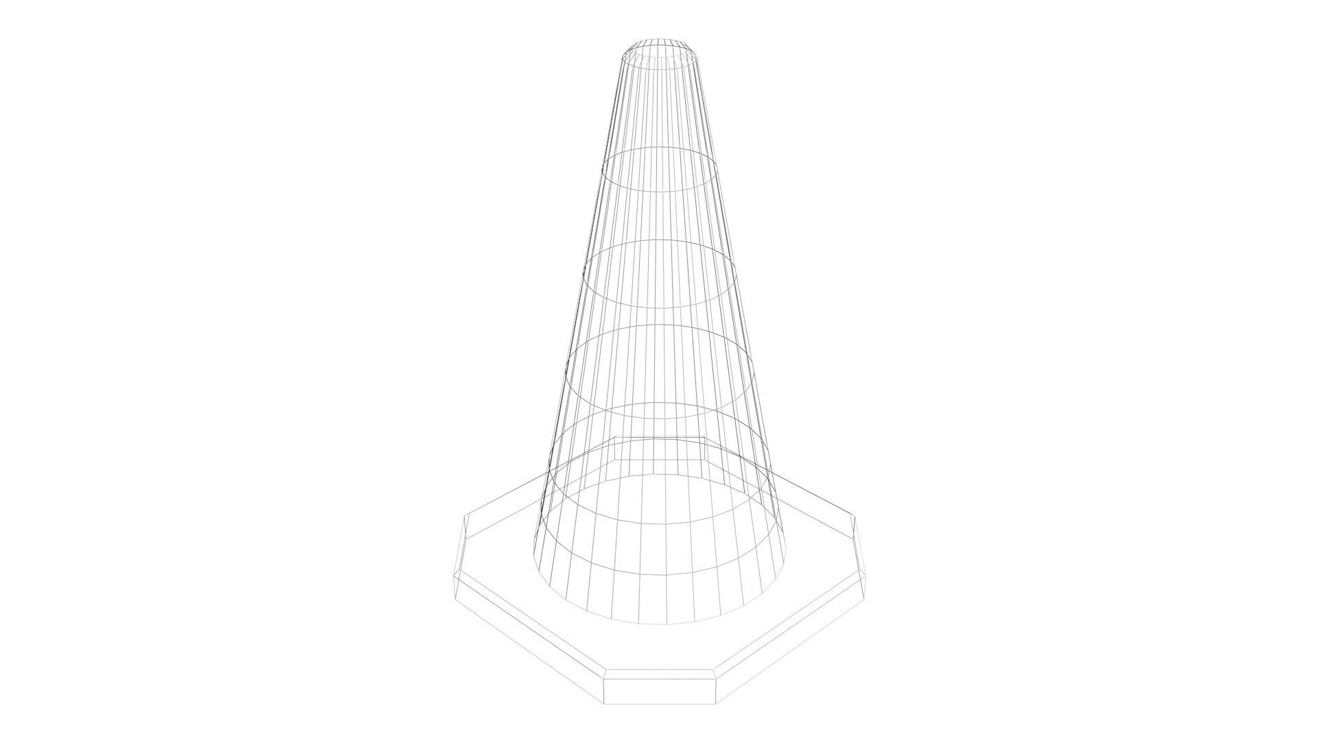 Traffic Cone 3D model_14