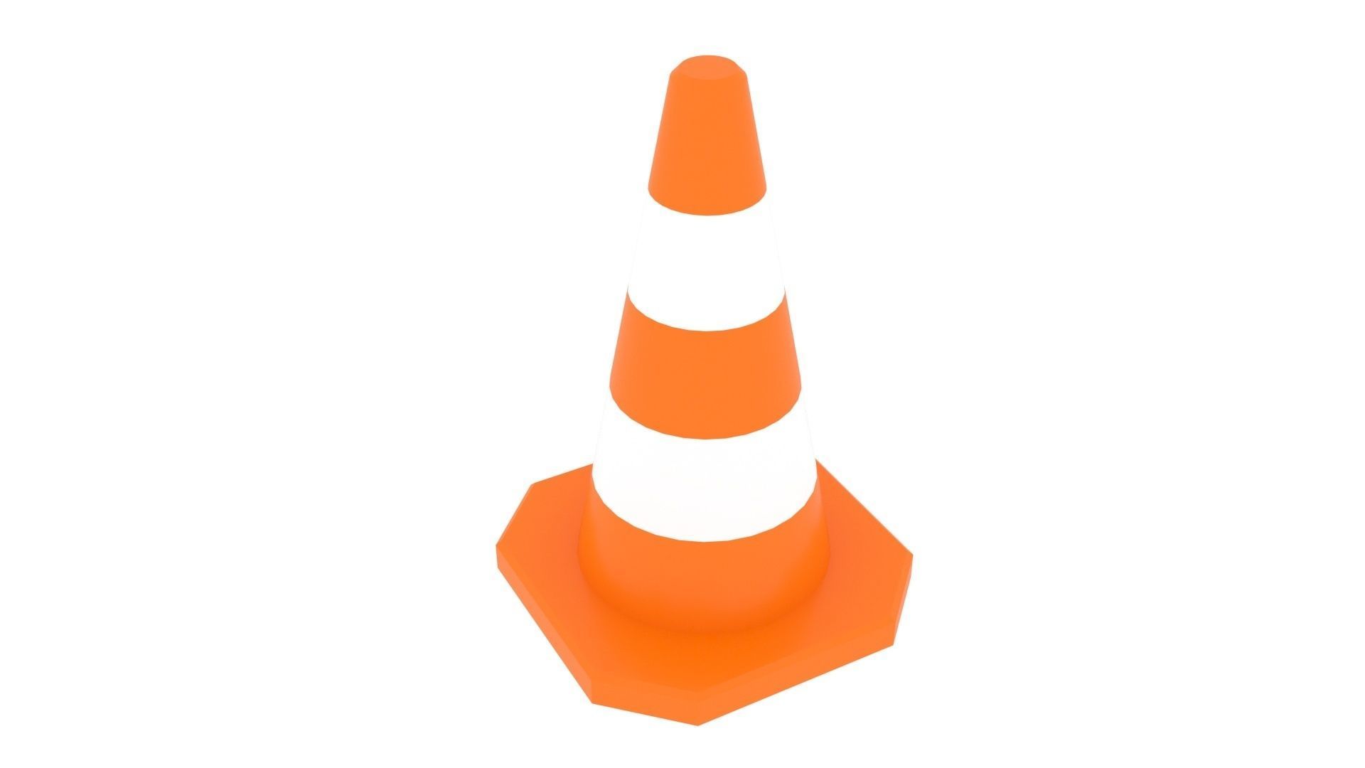 Traffic Cone 3D model_7