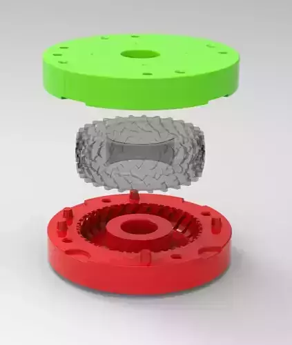 Mold for diecast Nokian Ground King tire Scale 1 to 25