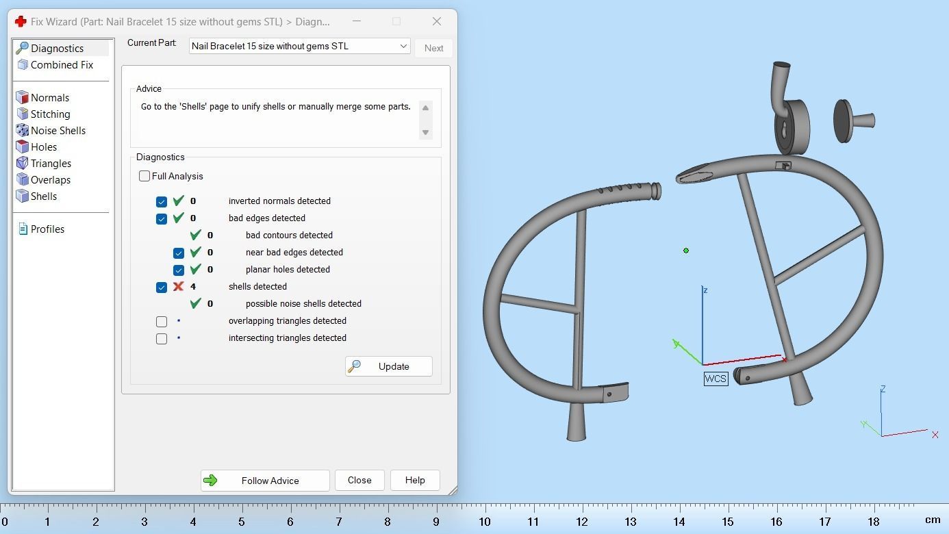 Juste un clou Bracelet 15 Size N109 3D print model_9