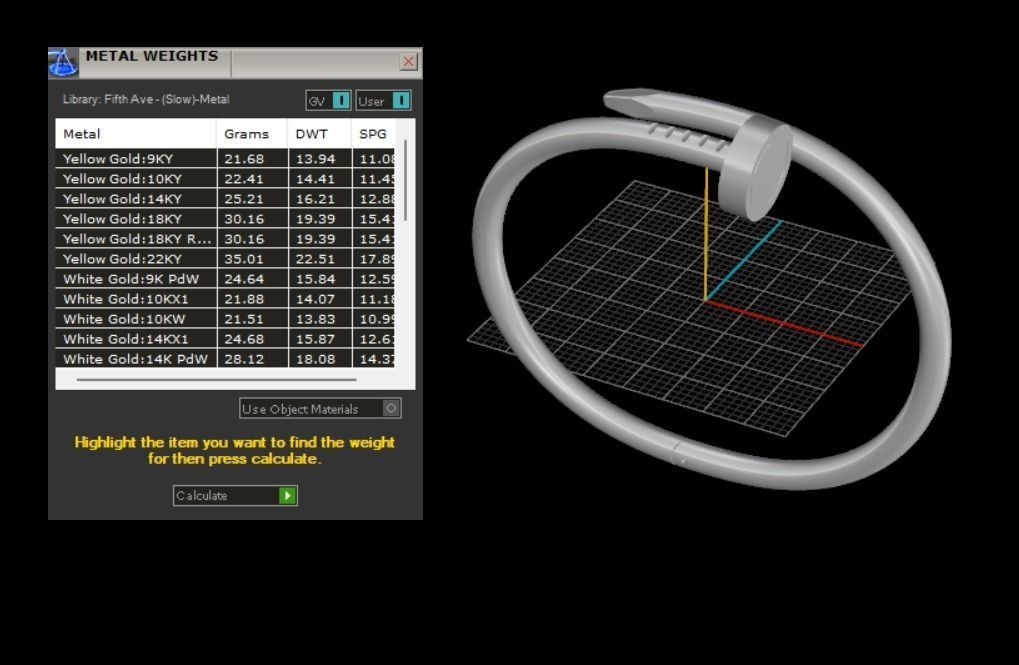 Juste un clou Bracelet 15 Size N109 3D print model_8