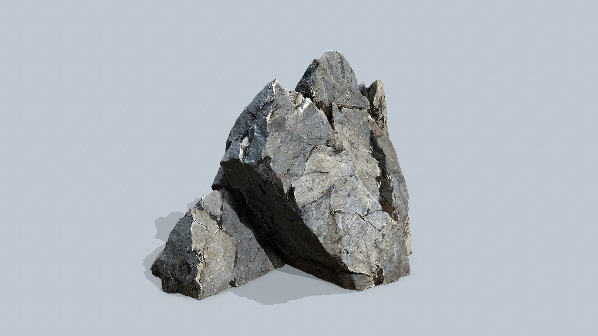 cliff rocks Low-poly 3D model_7