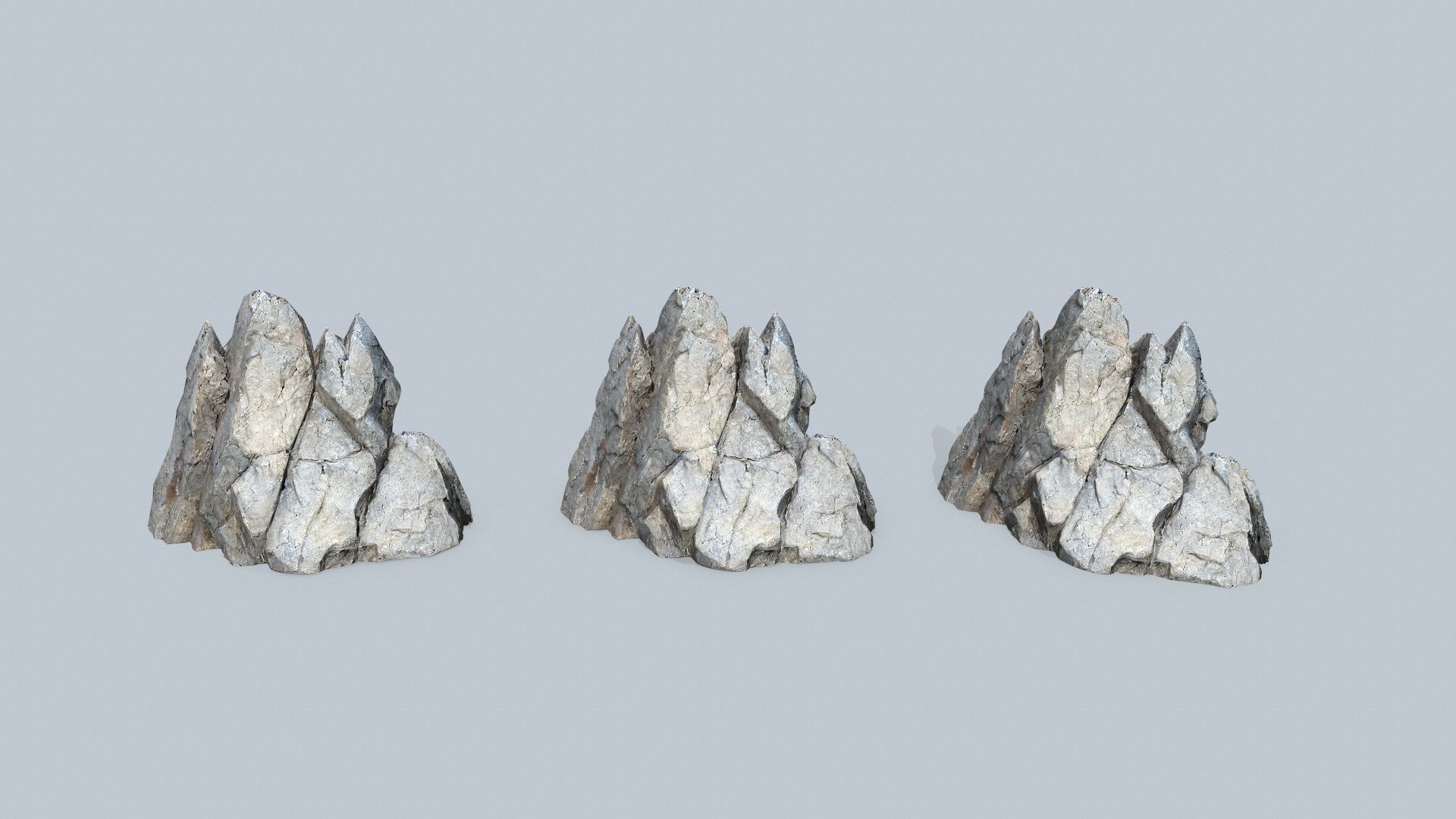 cliff rocks Low-poly 3D model_11
