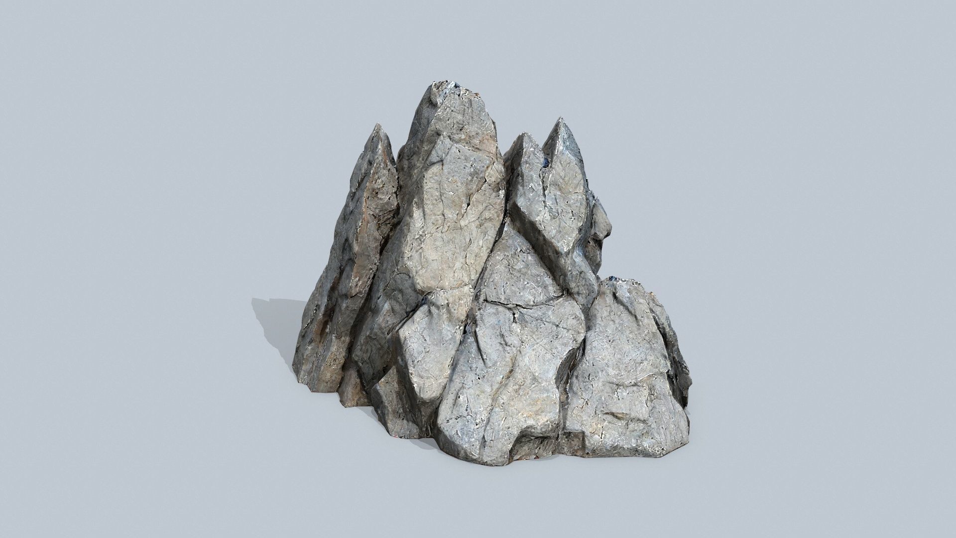 cliff rocks Low-poly 3D model_10