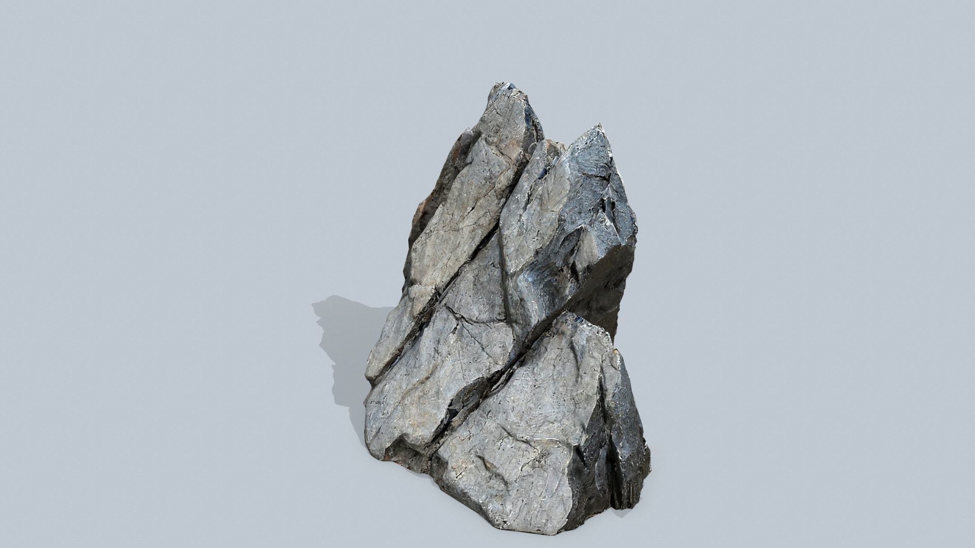 cliff rocks Low-poly 3D model_9