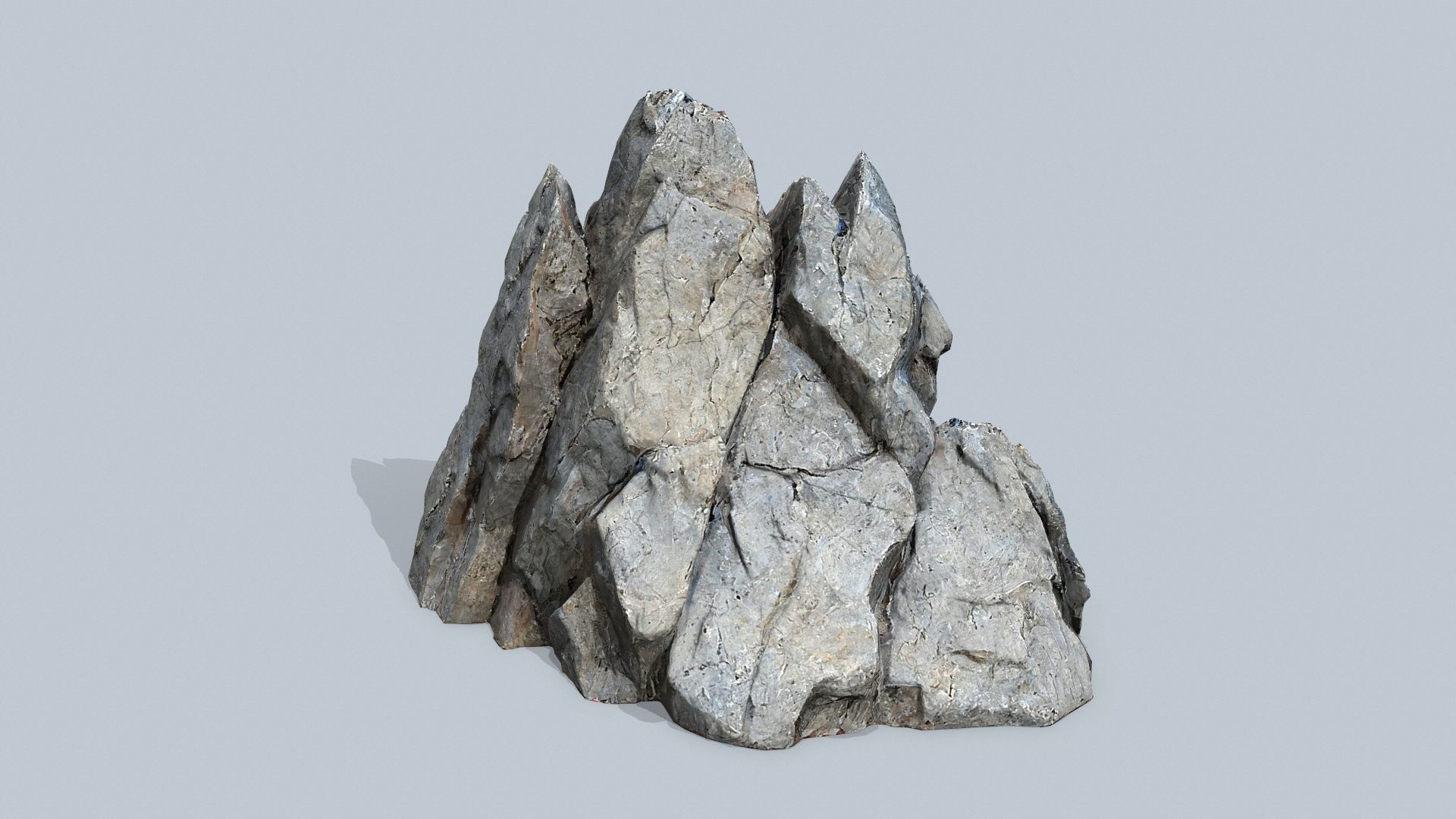 cliff rocks Low-poly 3D model_2
