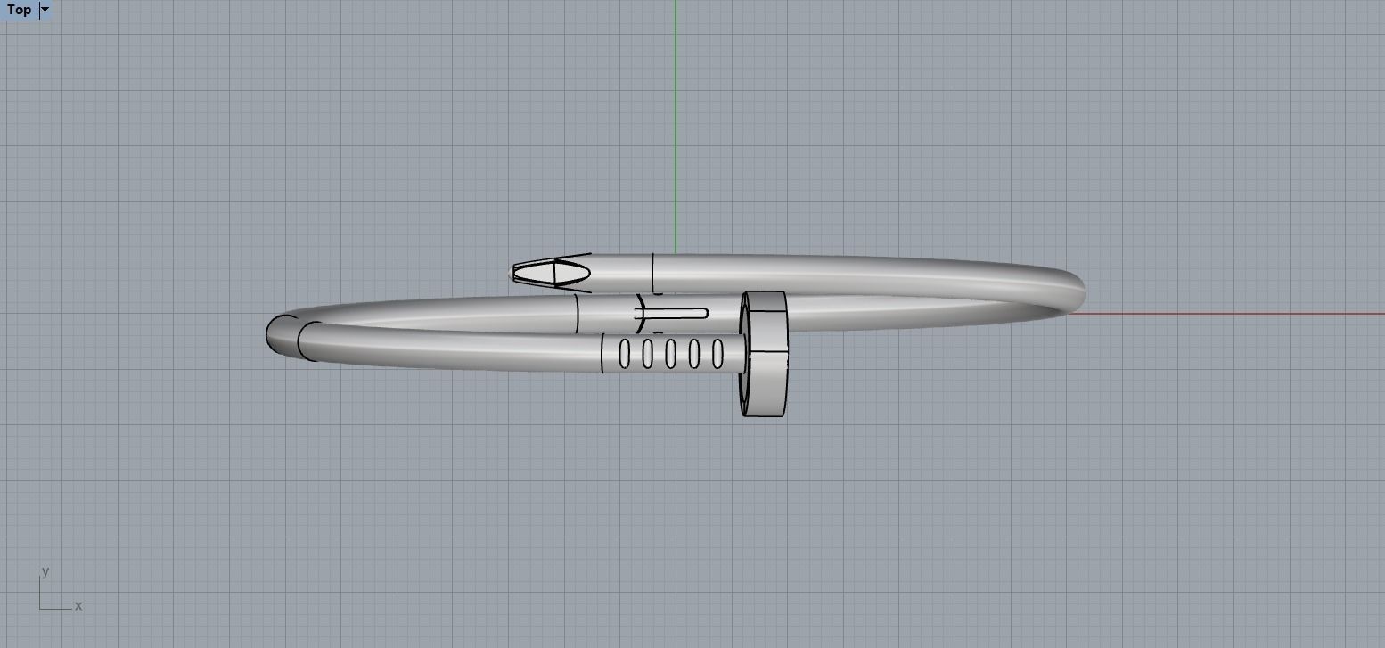 Juste un clou Bracelet 19 Size N113 3D print model_7