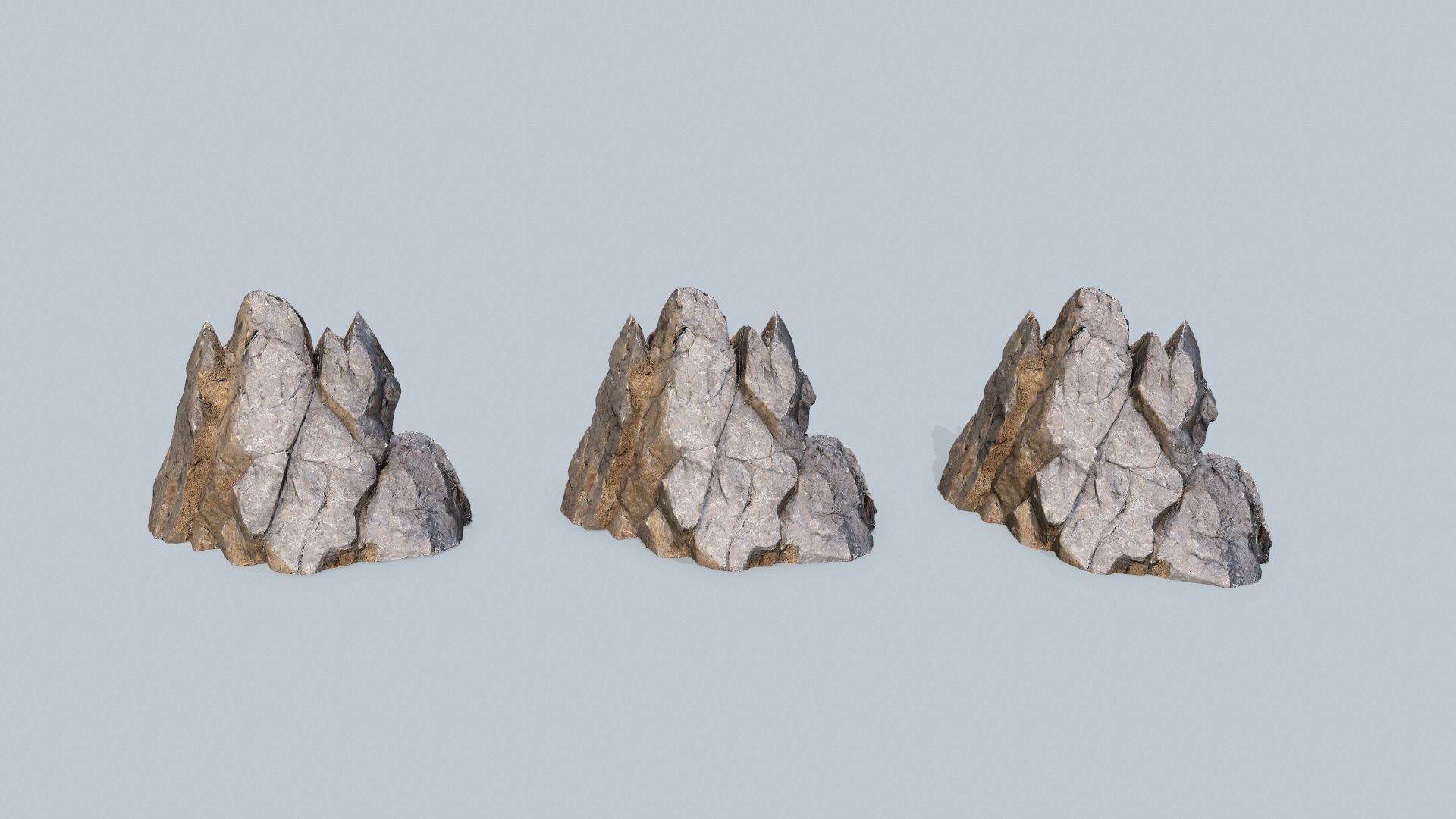 desert rocks Low-poly 3D model_11