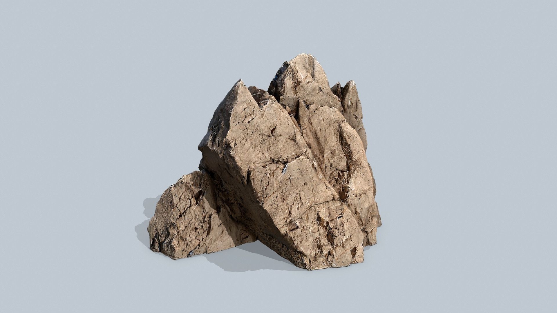 desert rocks Low-poly 3D model_7