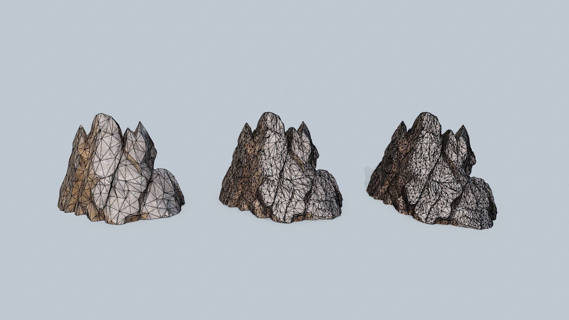 desert rocks Low-poly 3D model_12