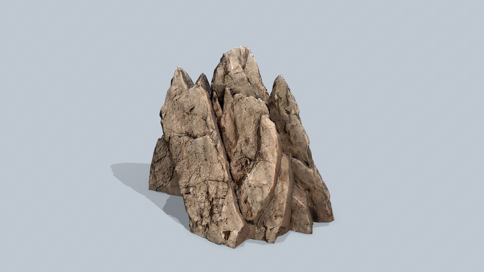 desert rocks Low-poly 3D model_6