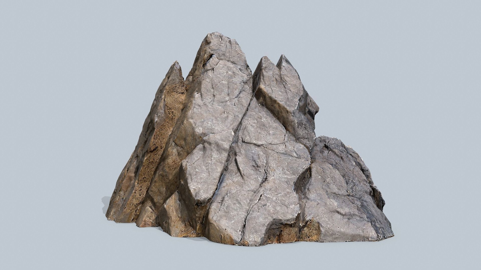 desert rocks Low-poly 3D model_1