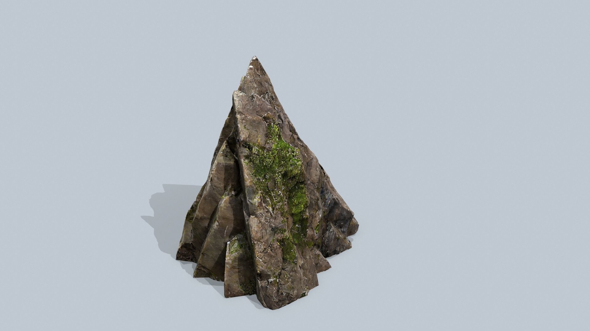 mossy rocks Low-poly 3D model_5