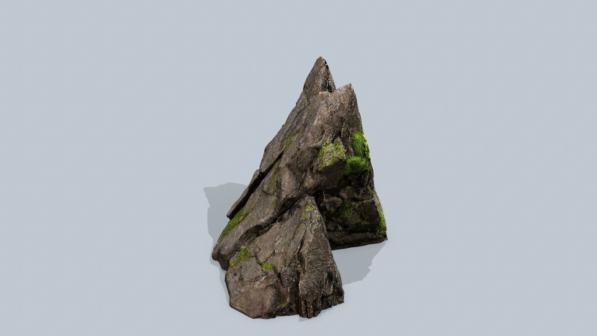 mossy rocks Low-poly 3D model_9