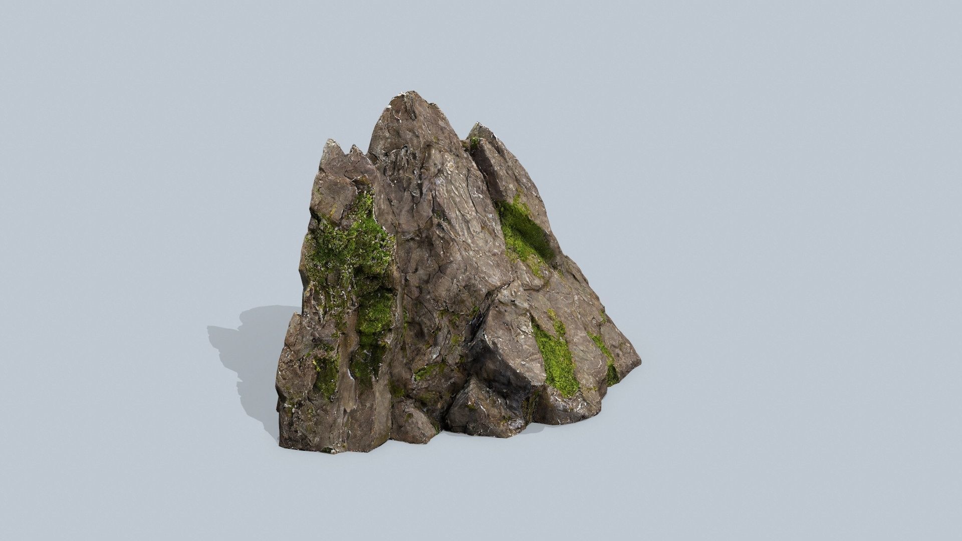 mossy rocks Low-poly 3D model_4