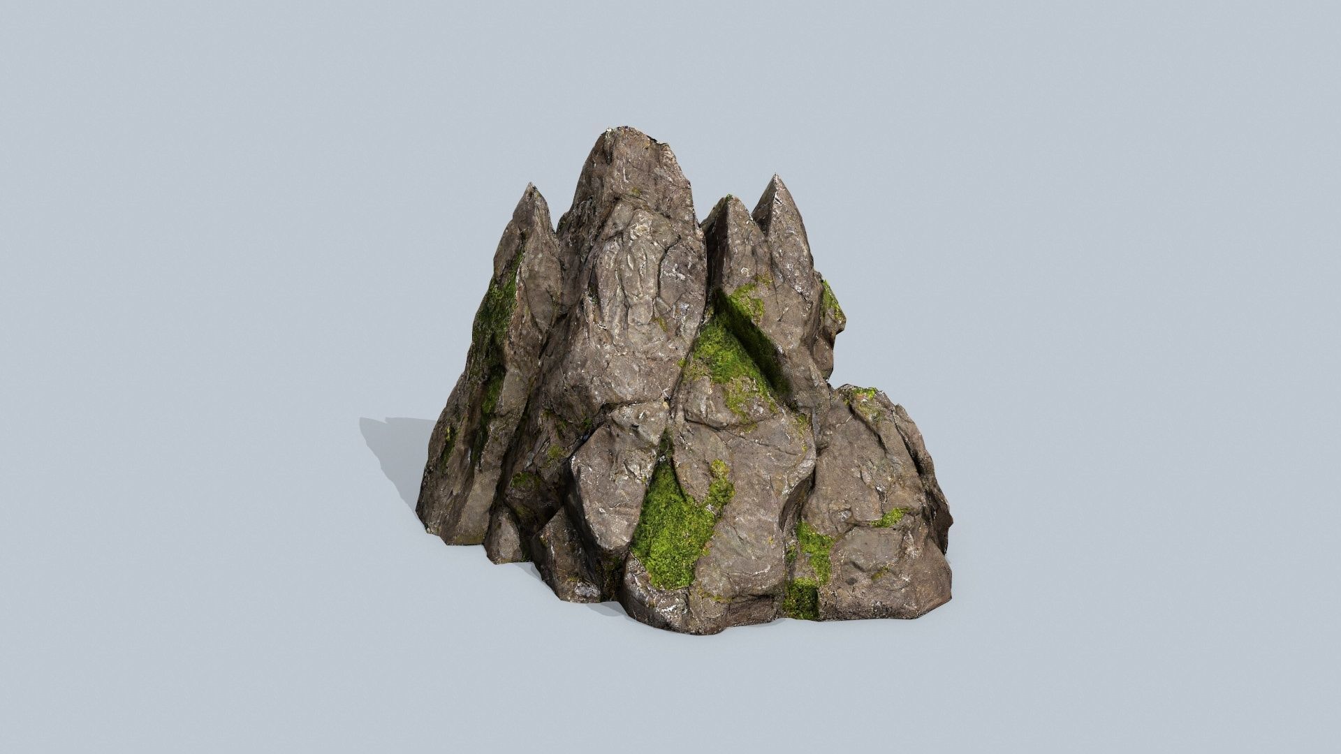 mossy rocks Low-poly 3D model_3
