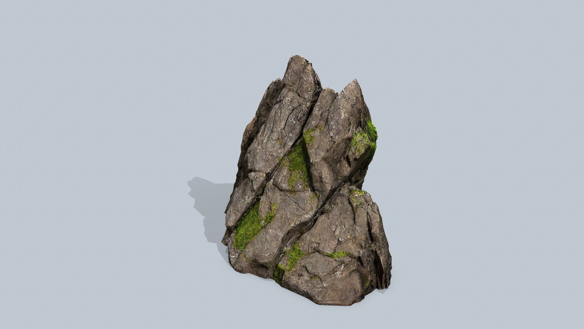 mossy rocks Low-poly 3D model_10