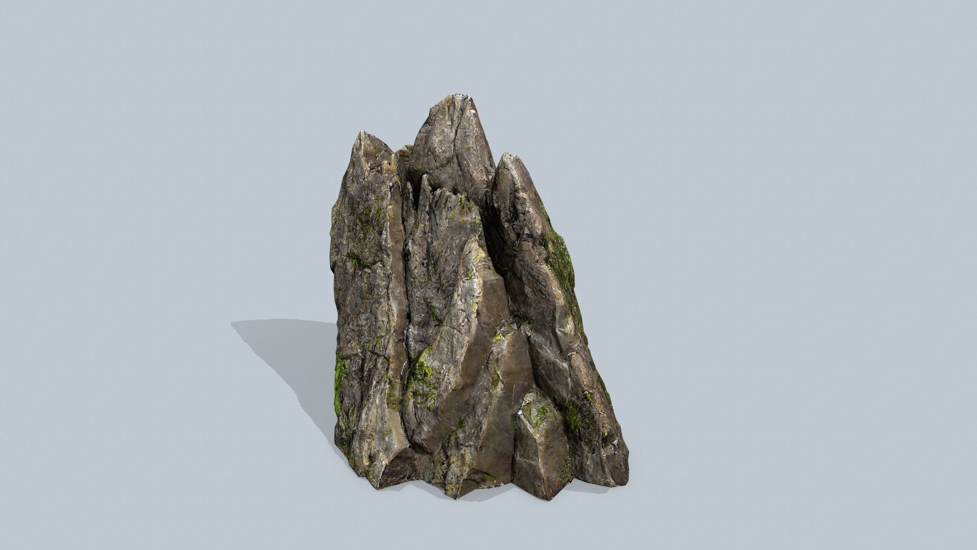 mossy rocks Low-poly 3D model_6