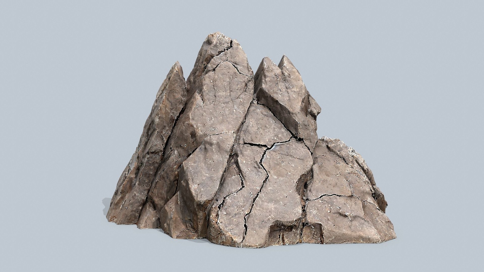desert rocks Low-poly 3D model_1