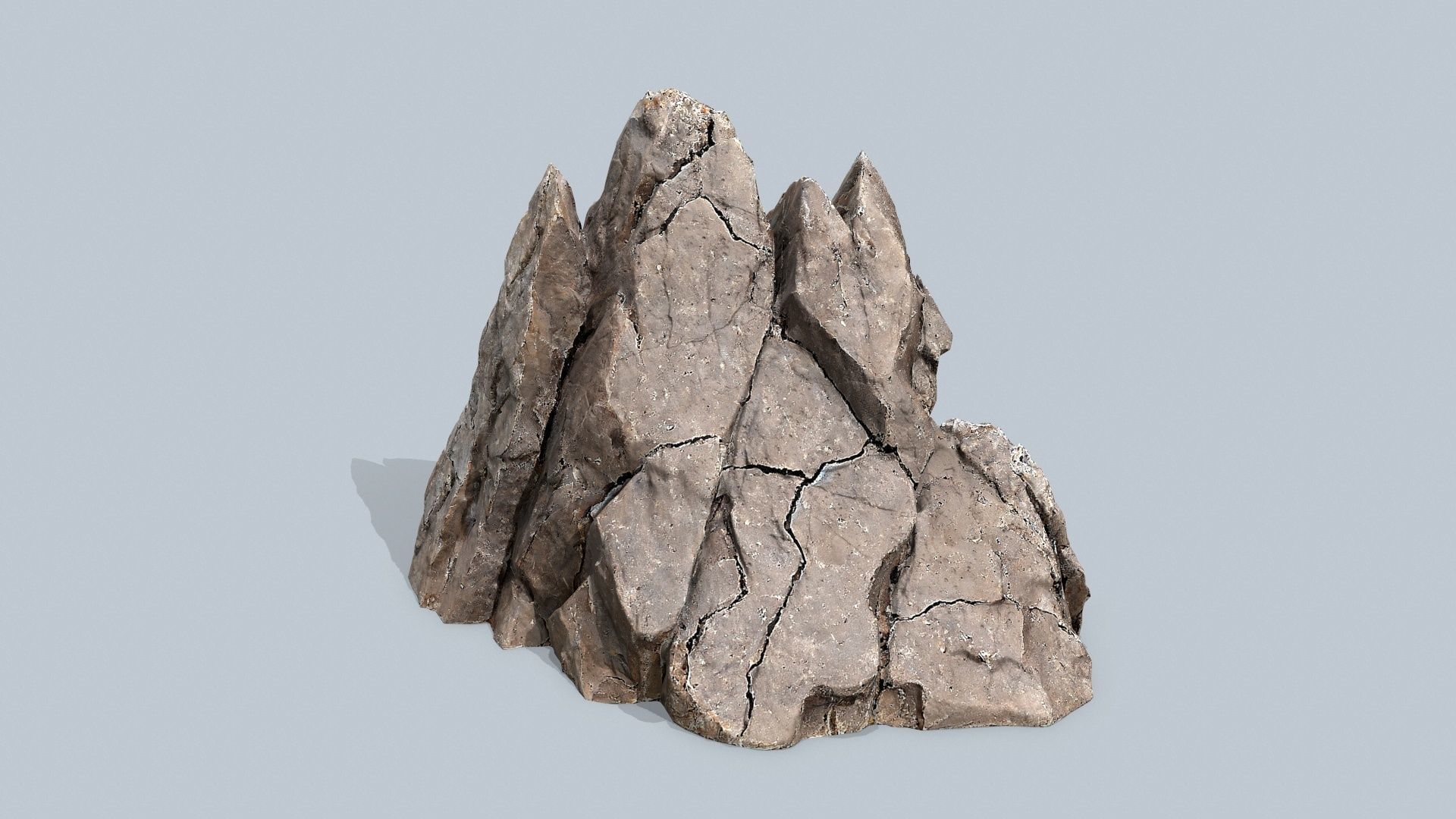 desert rocks Low-poly 3D model_2
