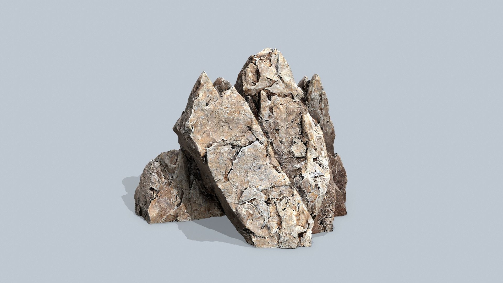 desert rocks Low-poly 3D model_8
