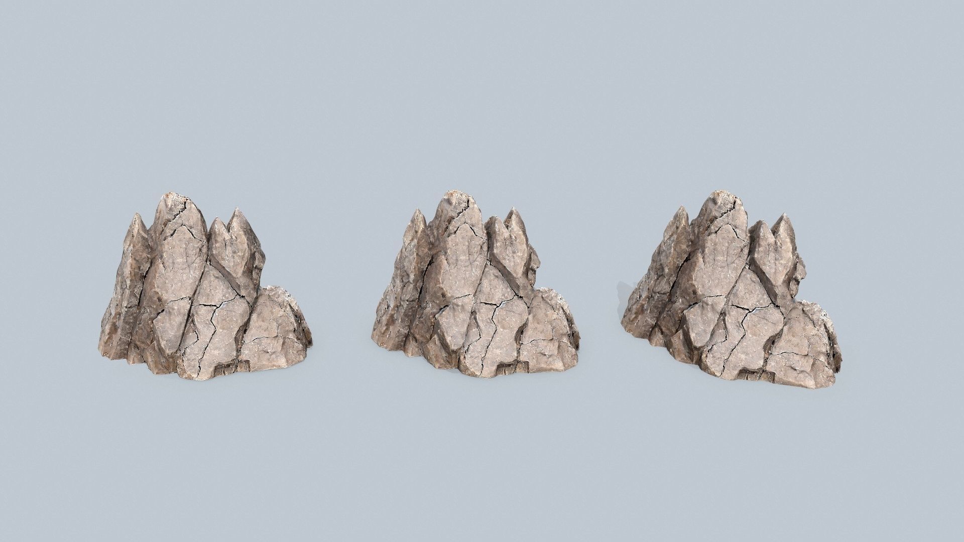 desert rocks Low-poly 3D model_12