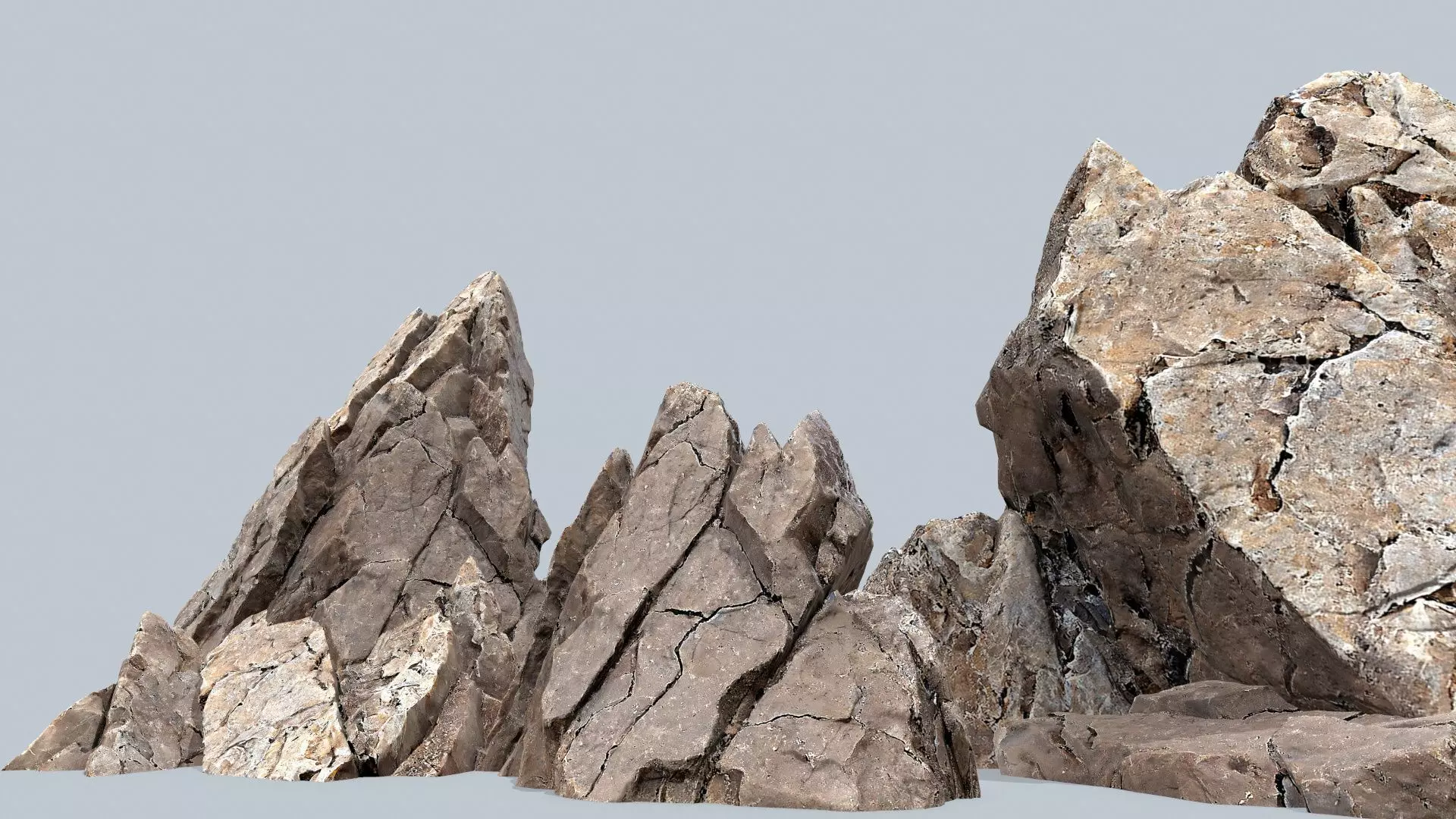 desert rocks Low-poly 3D model_0