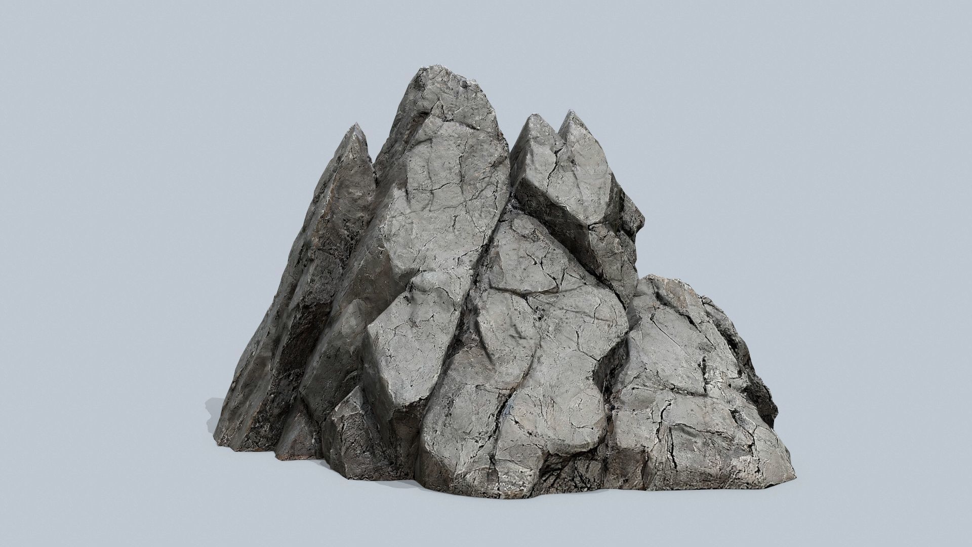 cliff rocks Low-poly 3D model_1