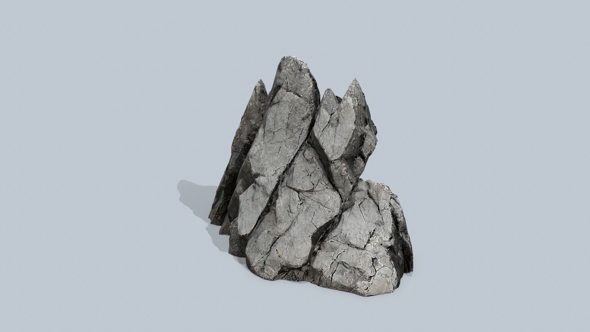 cliff rocks Low-poly 3D model_11