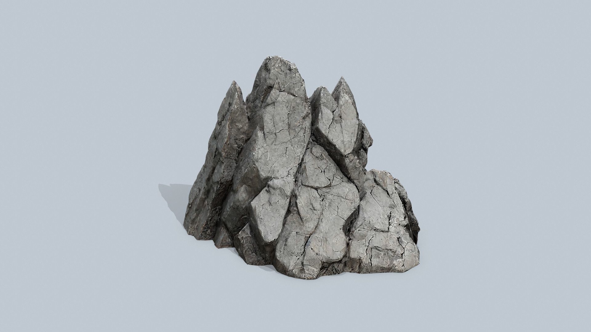 cliff rocks Low-poly 3D model_3