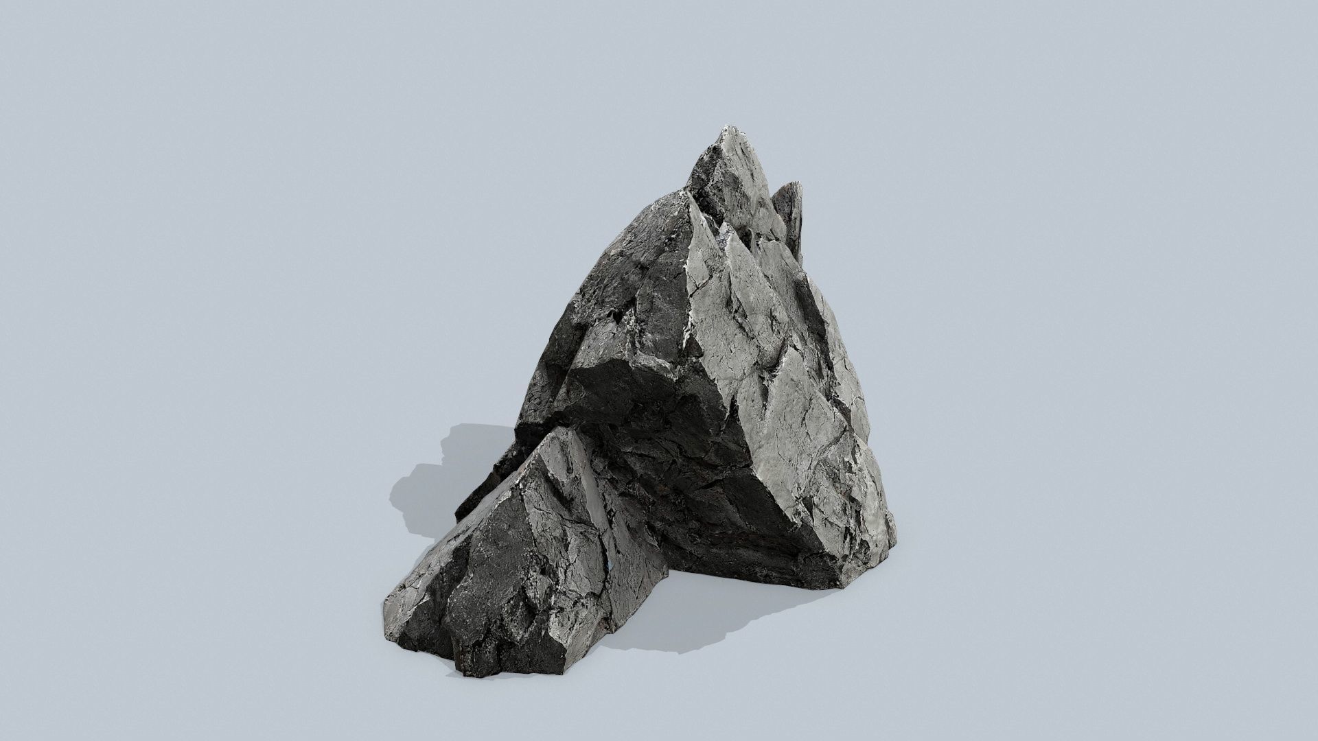 cliff rocks Low-poly 3D model_9