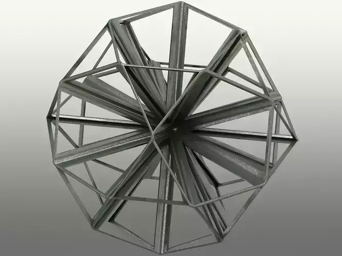 Wireframe Shape Small Icosihemidodecahedron