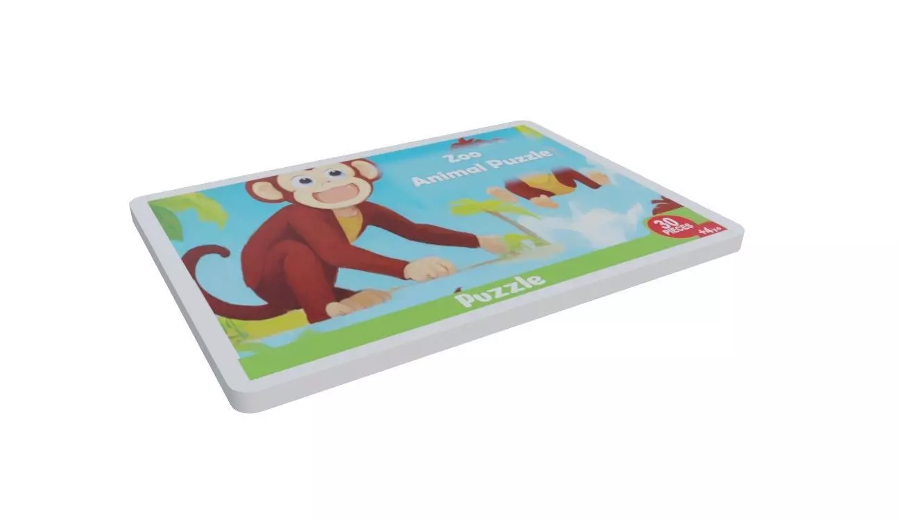 Puzzles Zoo Animal Puzzle Low-poly 3D model