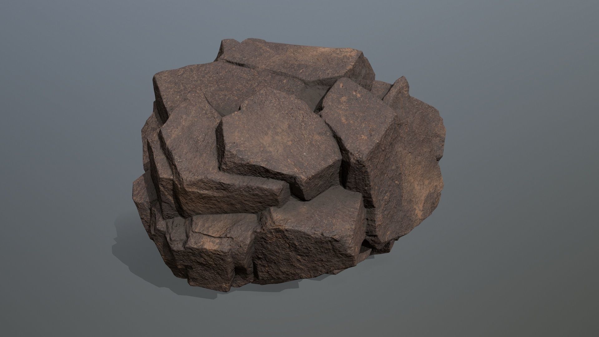 desert rocks Low-poly 3D model_6