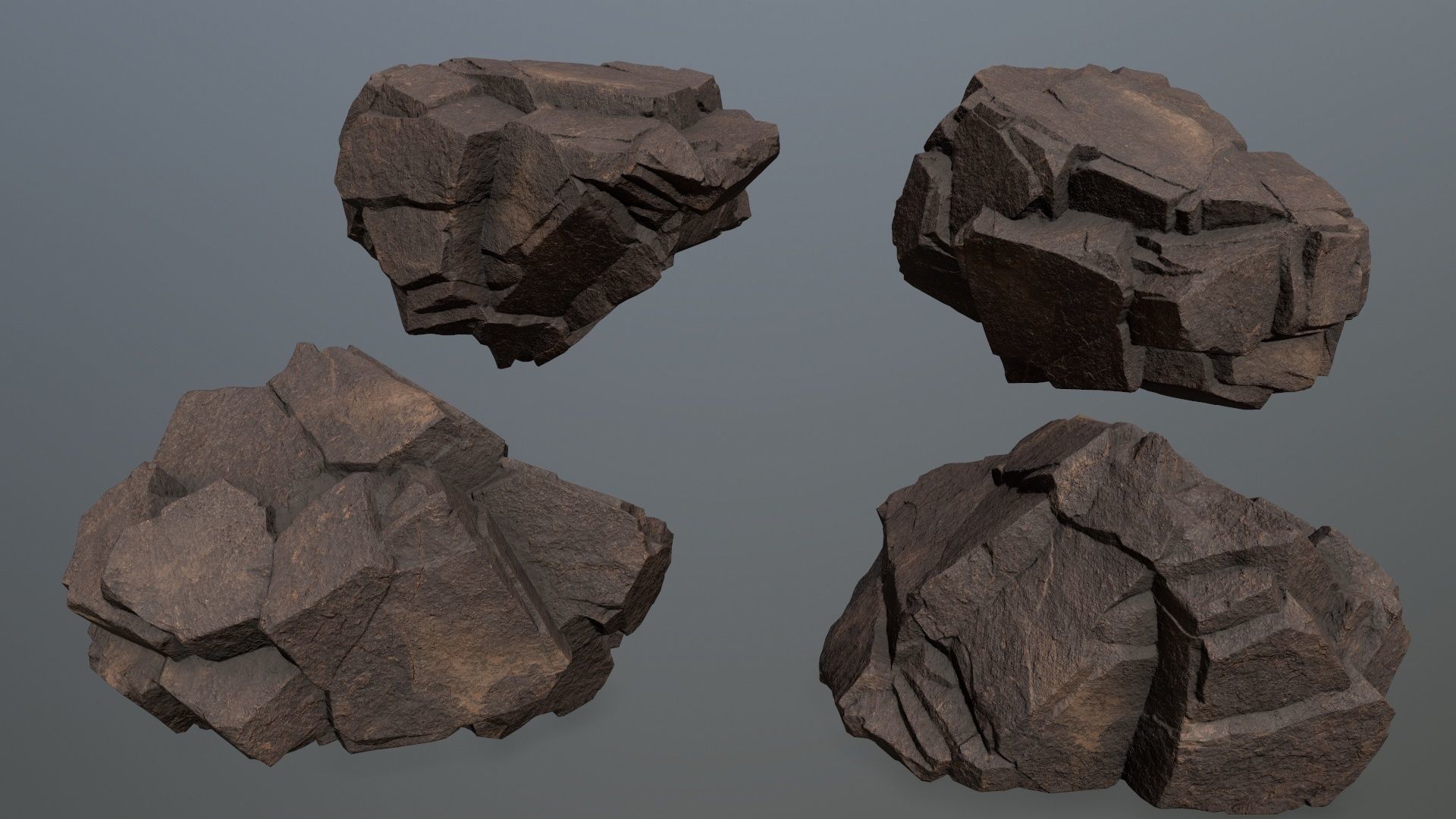 desert rocks Low-poly 3D model_13