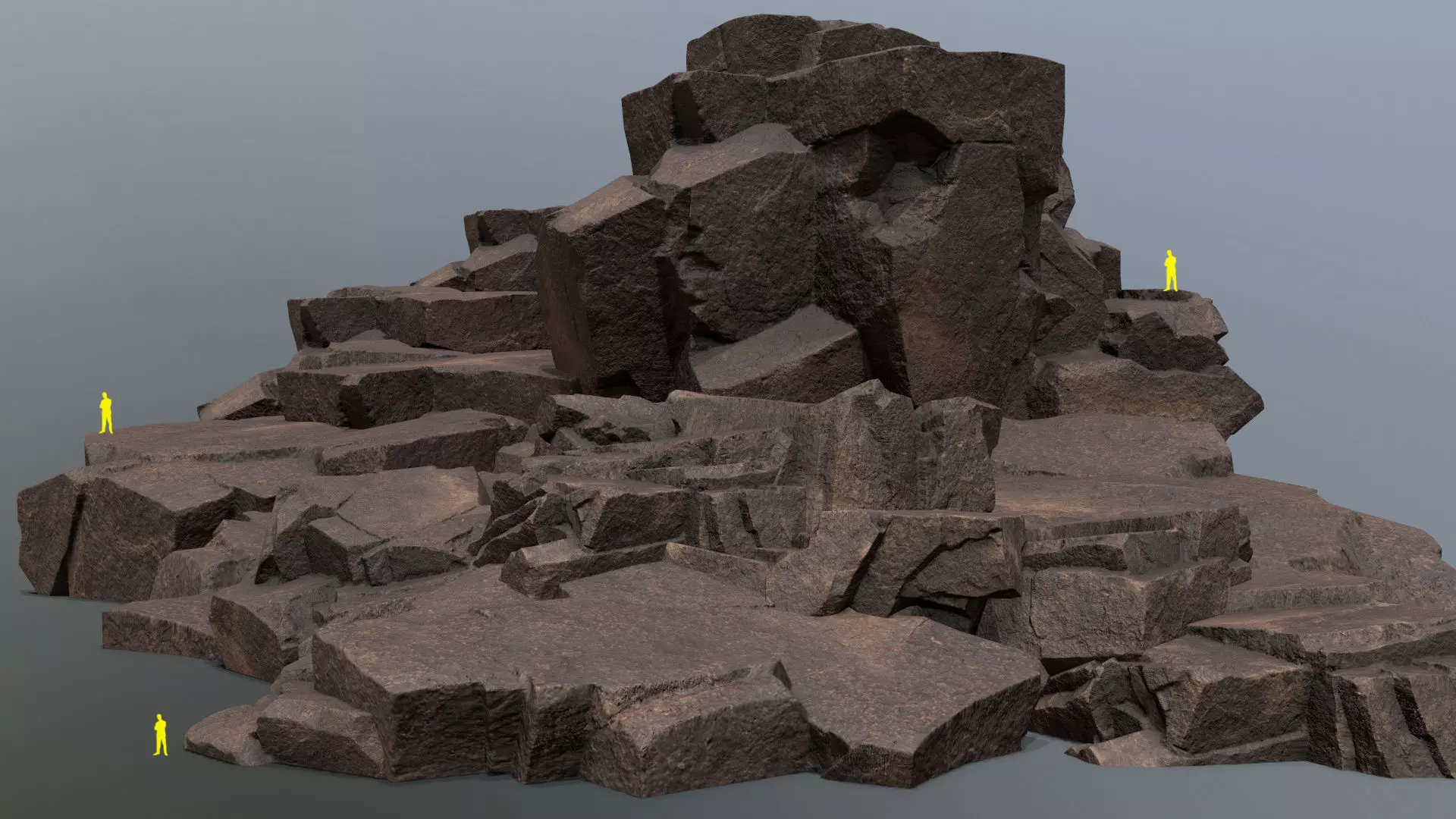 desert rocks Low-poly 3D model_0