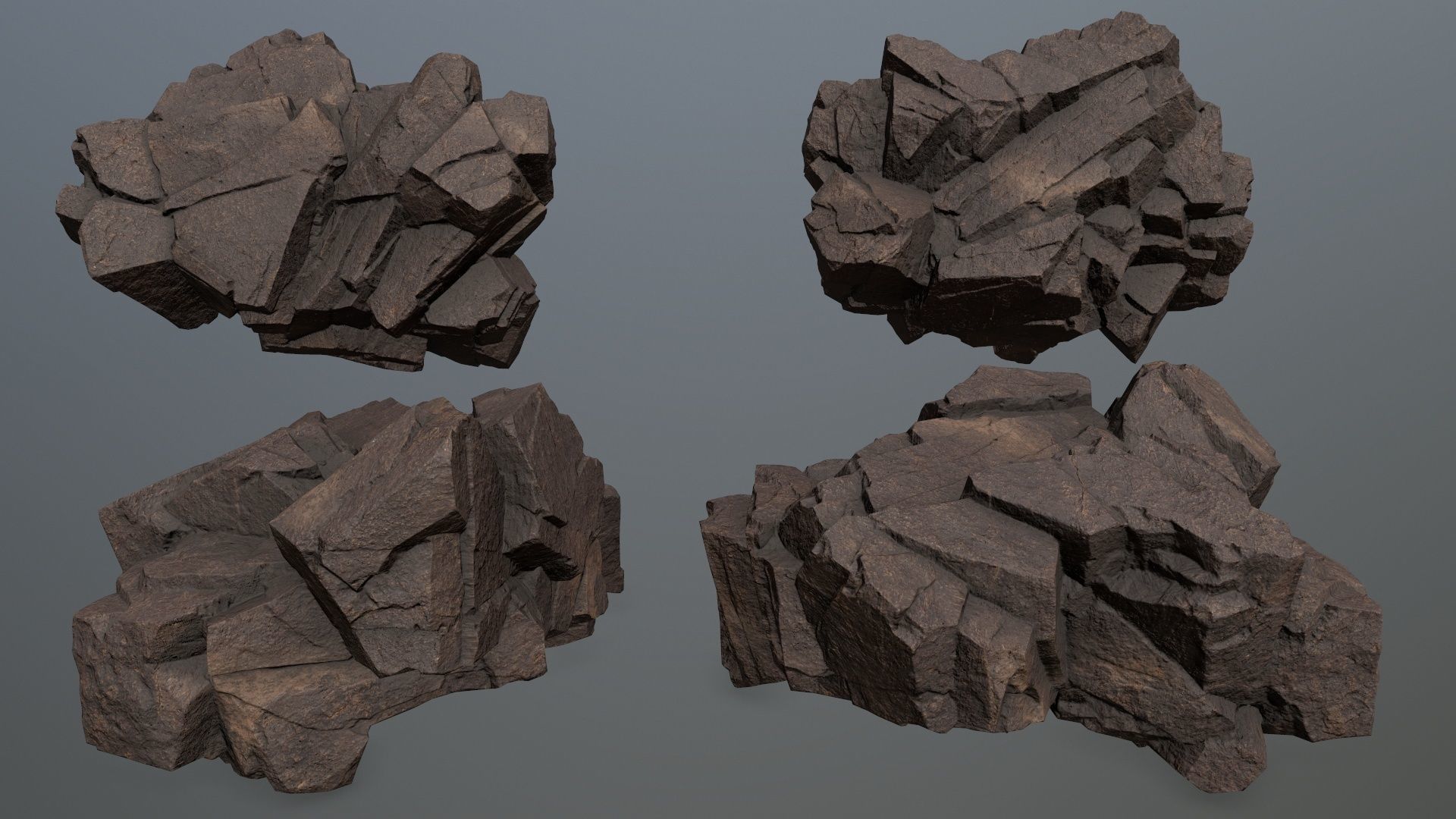 desert rocks Low-poly 3D model_11