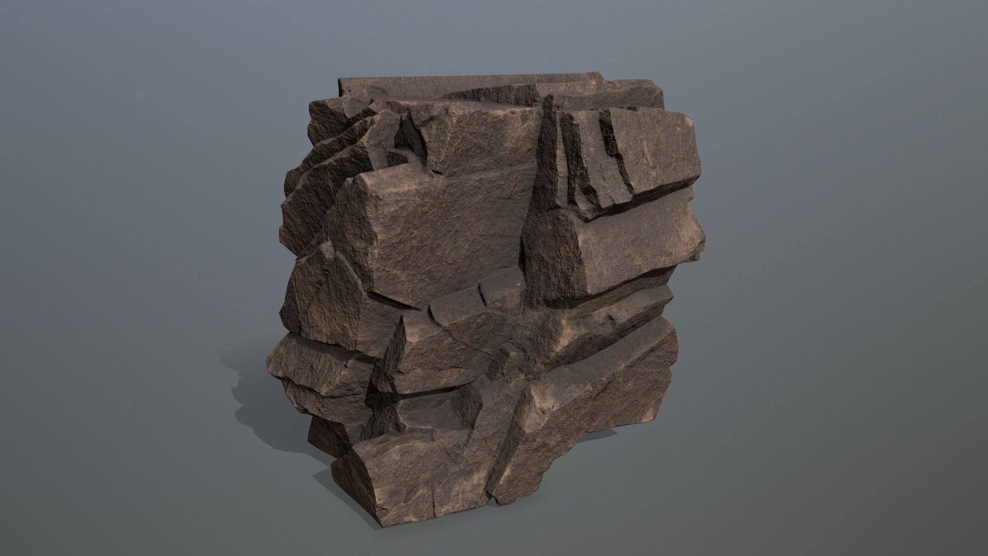 desert rocks Low-poly 3D model_3
