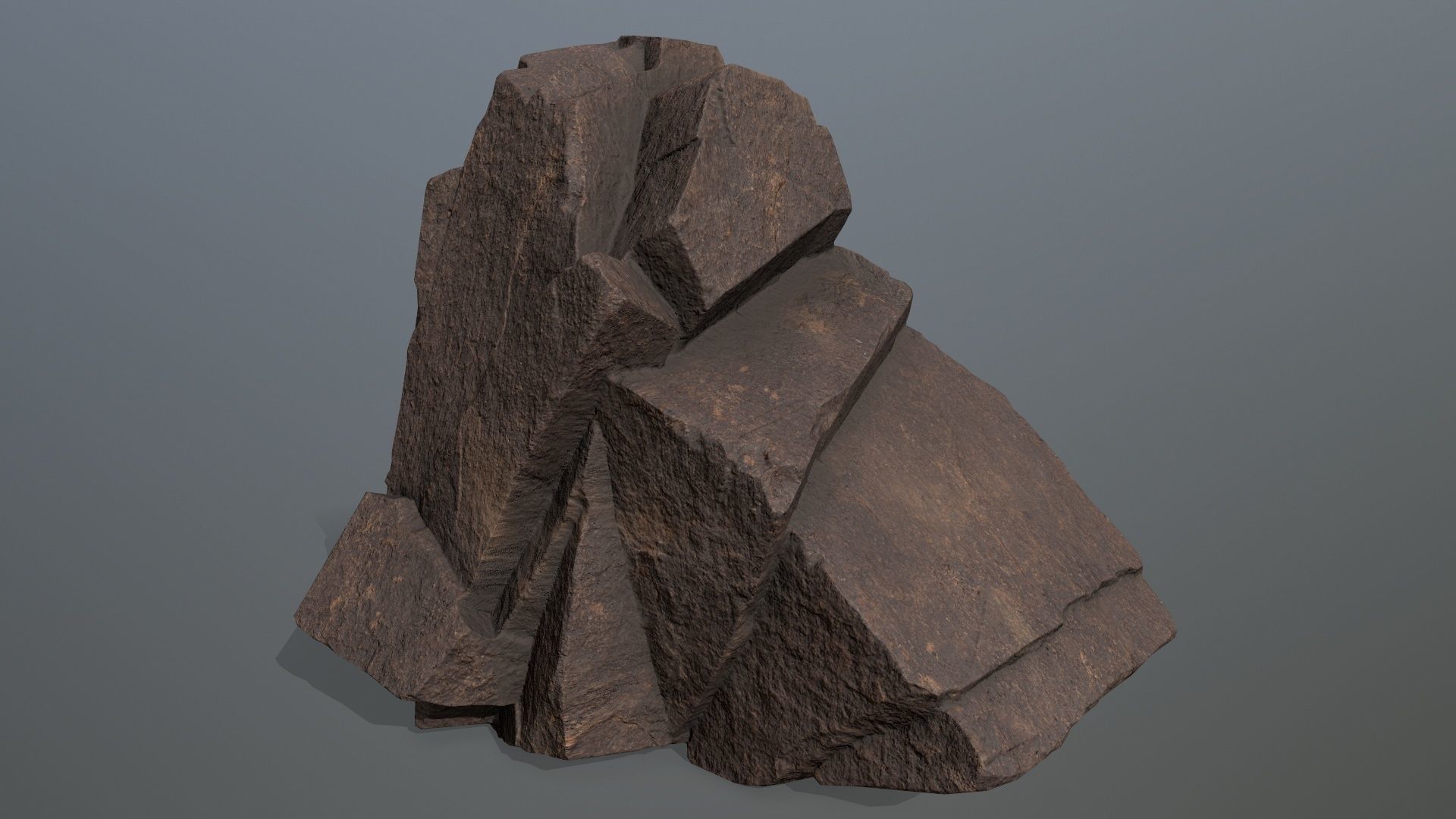 desert rocks Low-poly 3D model_9