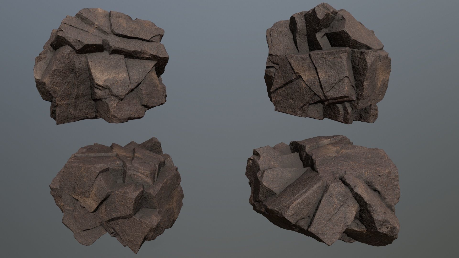 desert rocks Low-poly 3D model_14
