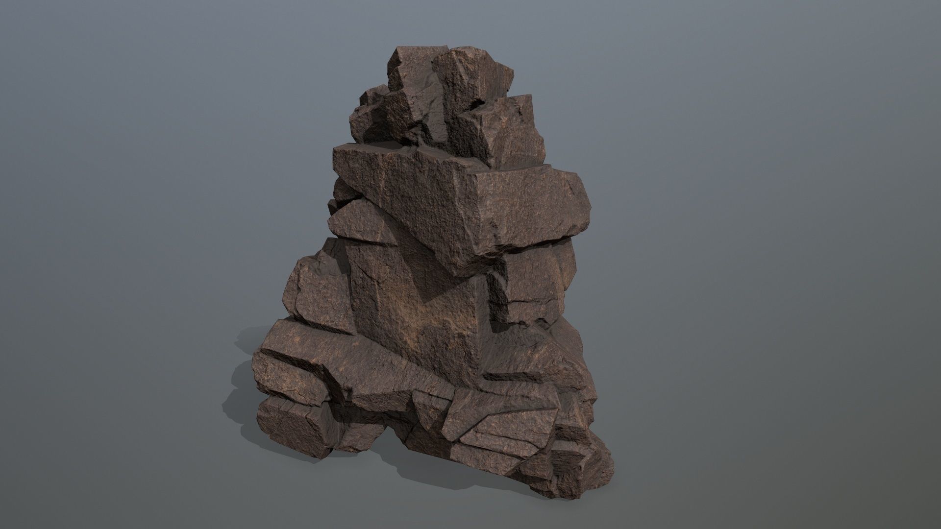 desert rocks Low-poly 3D model_5