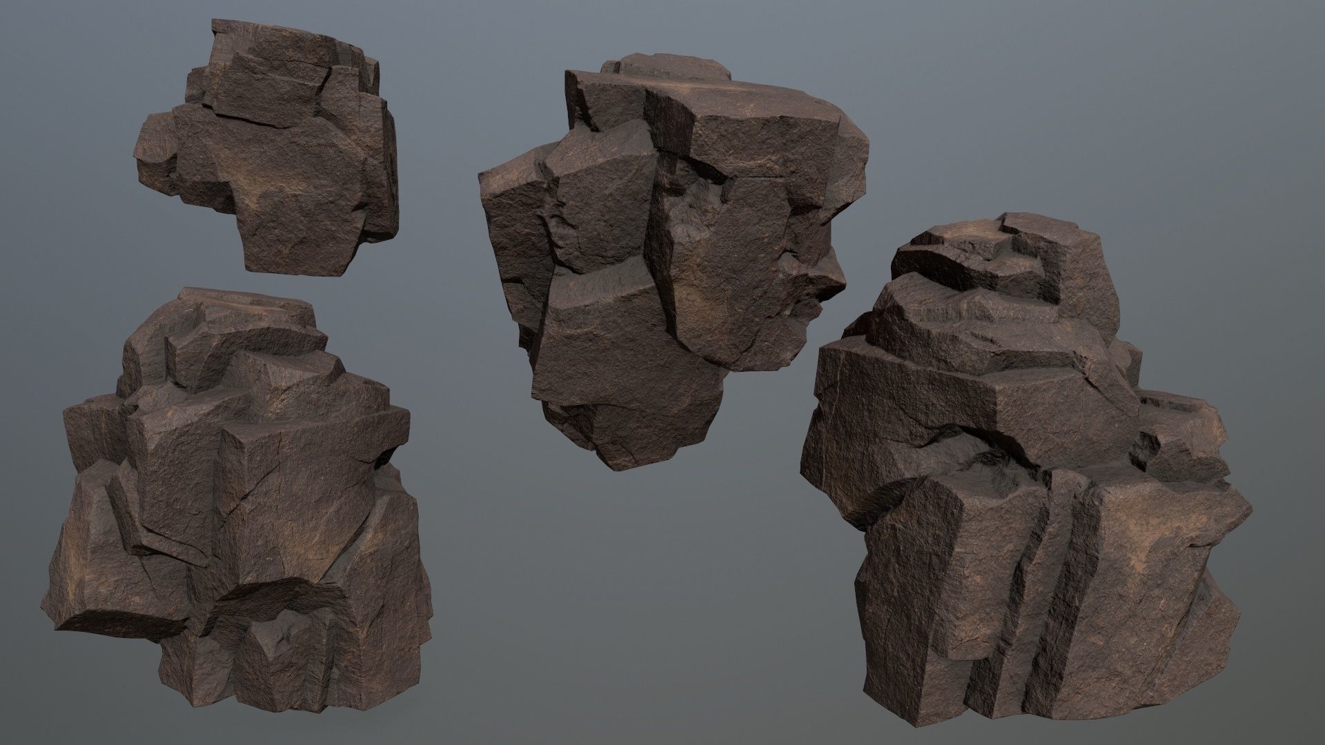 desert rocks Low-poly 3D model_15